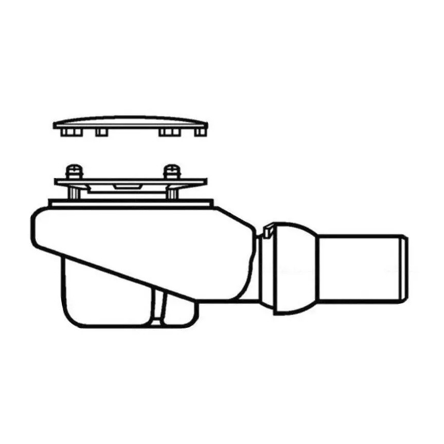 Villeroy & Boch 92250068 - Drain set for SUBWAY shower trays, Ø 9 cm, white