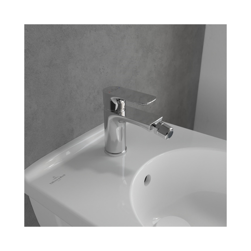 Villeroy & Boch TVB10420111061 - Bidet Mixer + Waste O.NOVO Polished Chrome