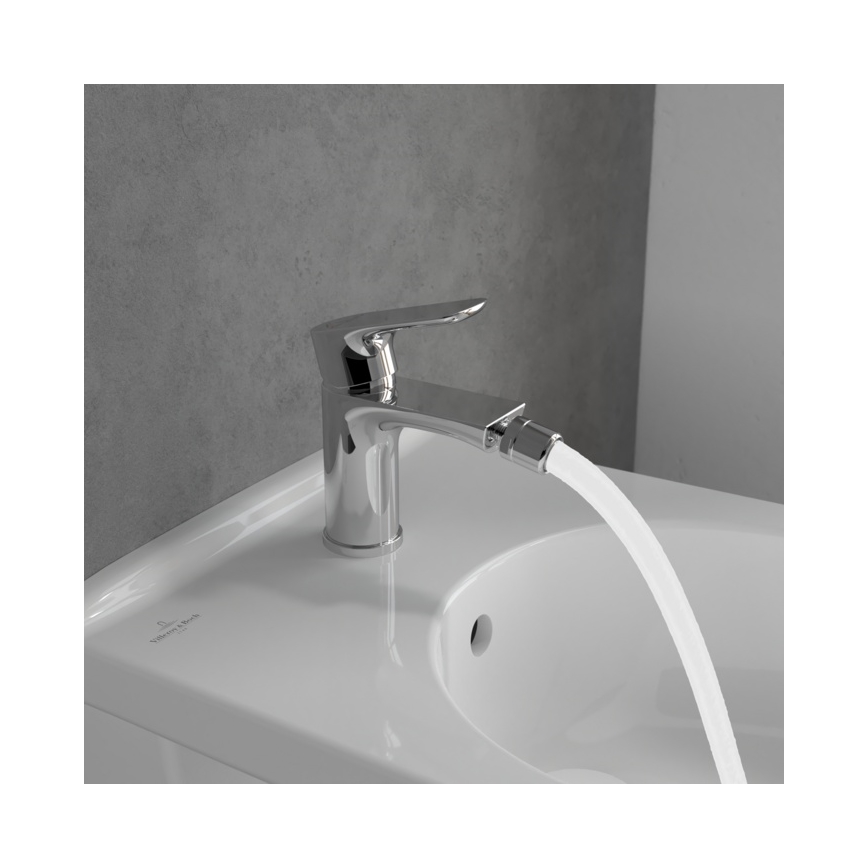 Villeroy & Boch TVB10420111061 - Bidet Mixer + Waste O.NOVO Polished Chrome