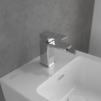 Villeroy & Boch TVB11200100061 - Bidet mixer + pop-up waste SUBWAY 3.0 polished chrome