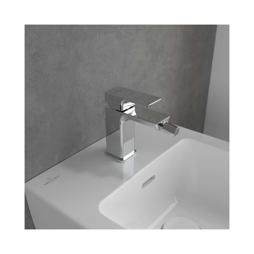 Villeroy & Boch TVB11200100061 - Bidet mixer + pop-up waste SUBWAY 3.0 polished chrome
