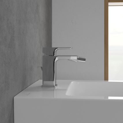 Villeroy & Boch TVB11200100061 - Bidet mixer + pop-up waste SUBWAY 3.0 polished chrome