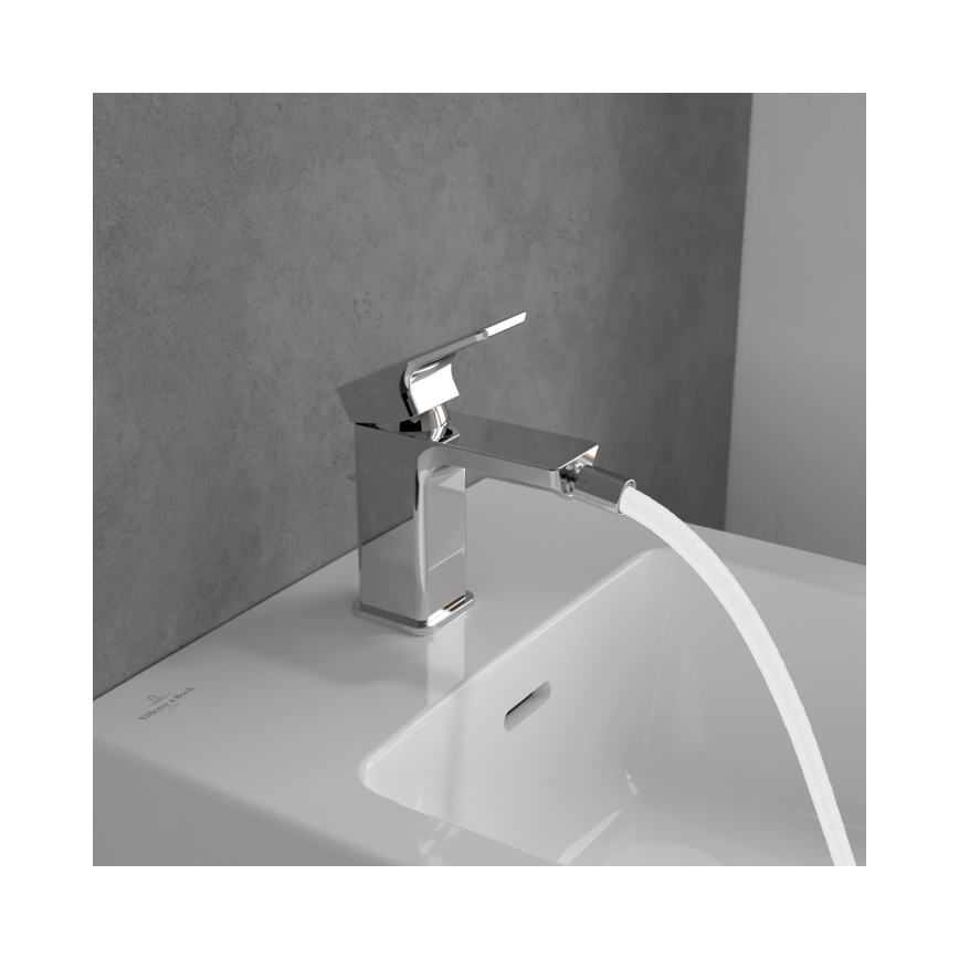 Villeroy & Boch TVB11200100061 - Bidet mixer + pop-up waste SUBWAY 3.0 polished chrome