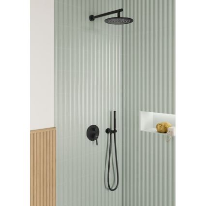 Villeroy & Boch TVC000462000K5 - Shower holder with outlet, matte black