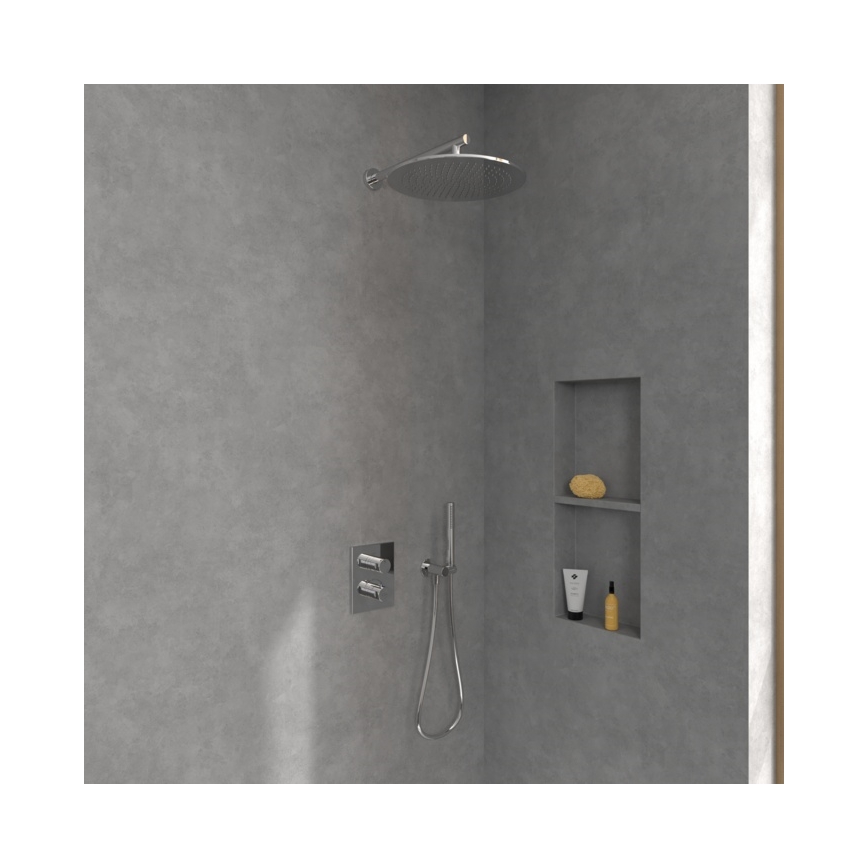 Villeroy & Boch TVD00065300061 - Thermostatic shower mixer for concealed installation, polished chrome finish