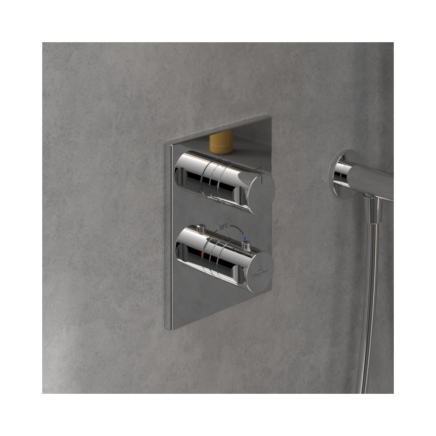 Villeroy & Boch TVD00065300061 - Thermostatic shower mixer for concealed installation, polished chrome finish
