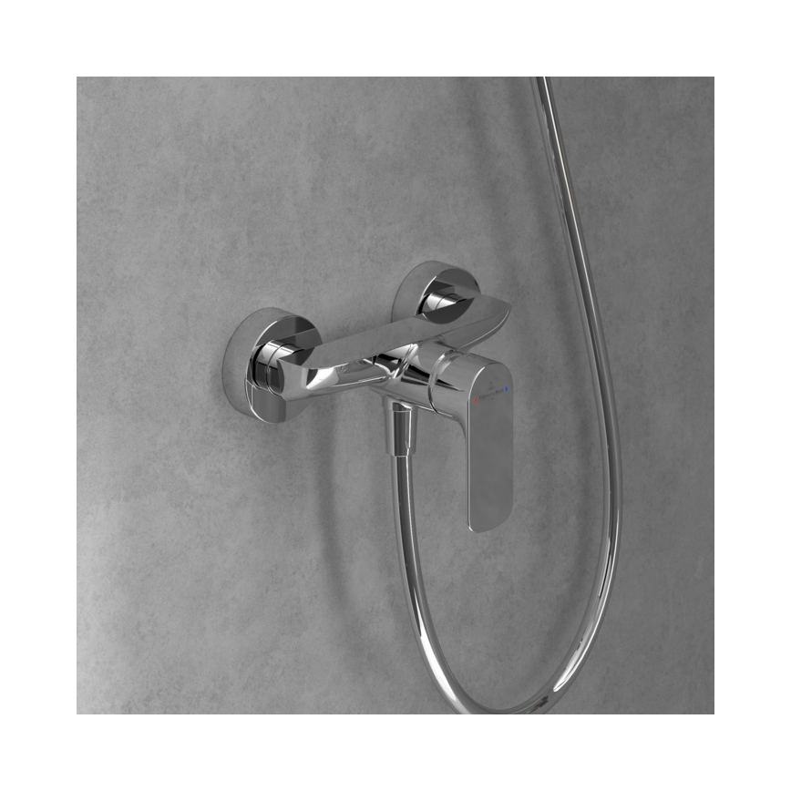 Villeroy & Boch TVS10400100061 - O.NOVO Shower Mixer Tap, Polished Chrome