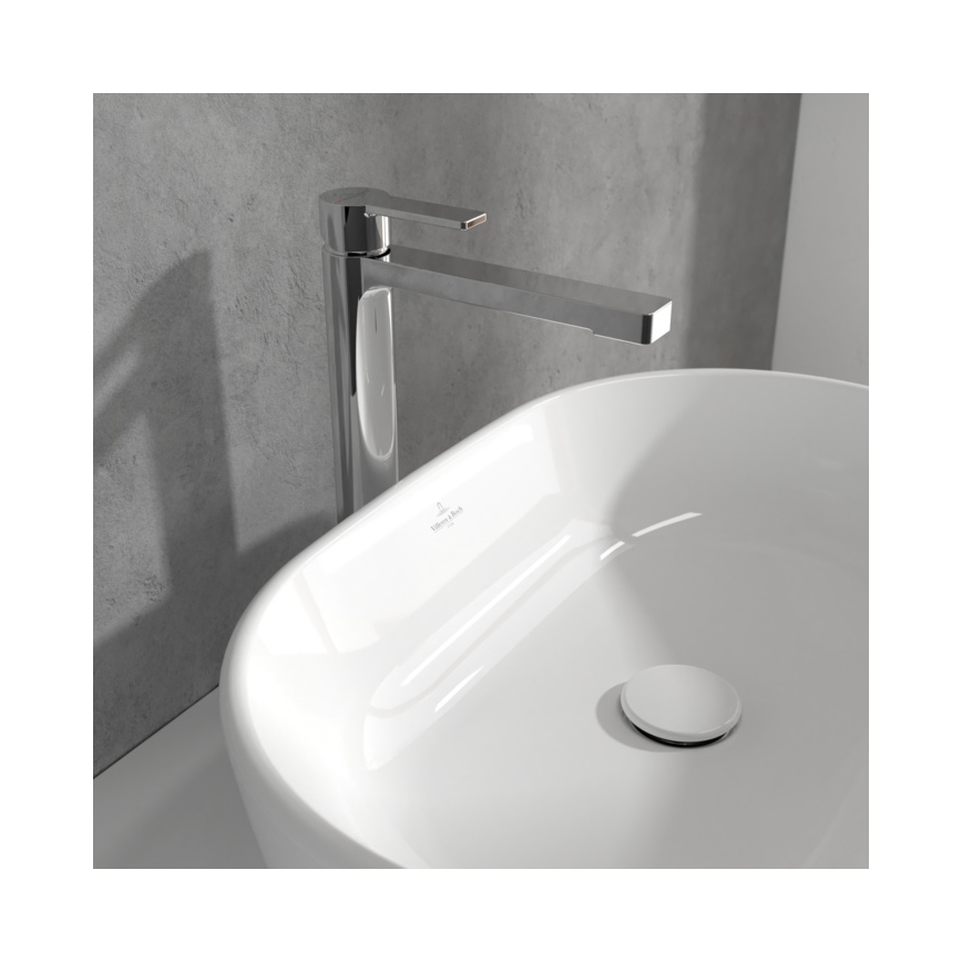 Villeroy & Boch TVW10300500061 - ARCHITECTURA Basin Mixer with Pop-up Waste, 32.9 cm, Polished Chrome