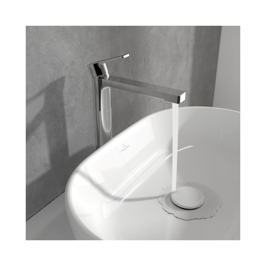 Villeroy & Boch TVW10300500061 - ARCHITECTURA Basin Mixer with Pop-up Waste, 32.9 cm, Polished Chrome