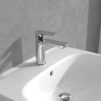 Villeroy & Boch TVW10400300161 - O.NOVO 15.5 cm washbasin mixer, polished chrome