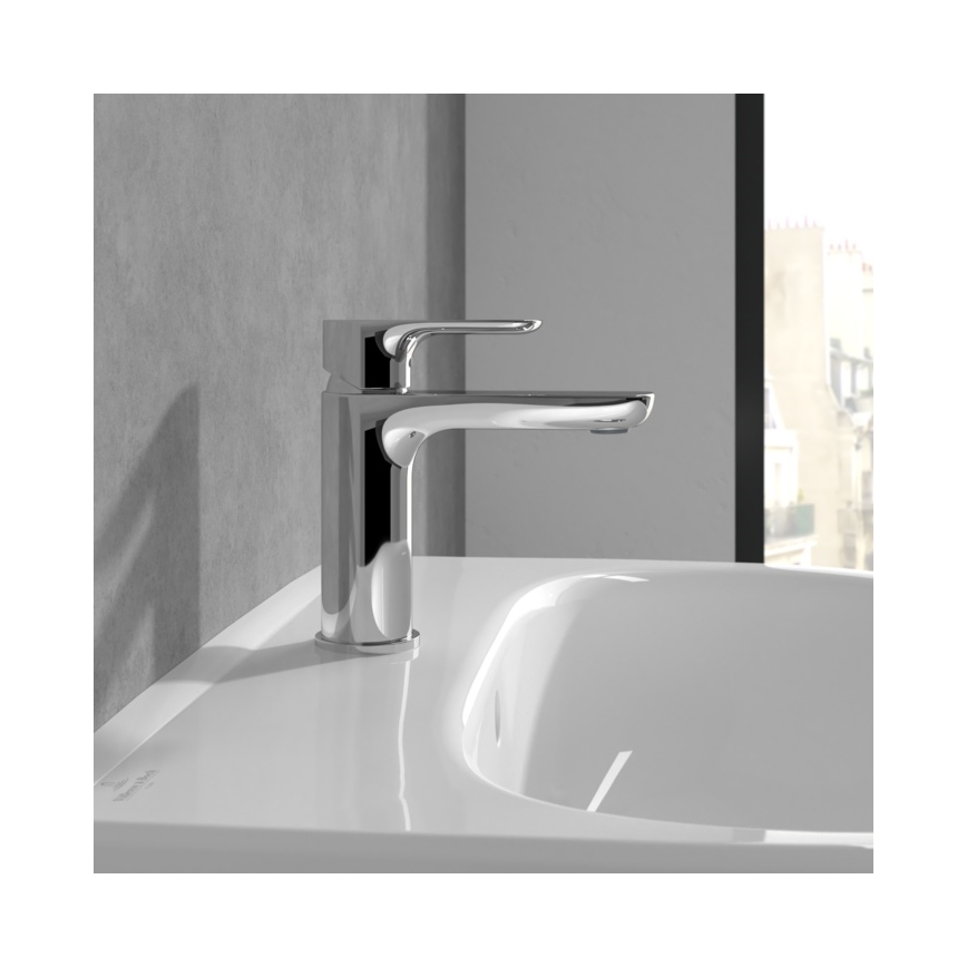 Villeroy & Boch TVW10400300161 - O.NOVO 15.5 cm washbasin mixer, polished chrome