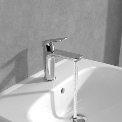 Villeroy & Boch TVW10400300161 - O.NOVO 15.5 cm washbasin mixer, polished chrome