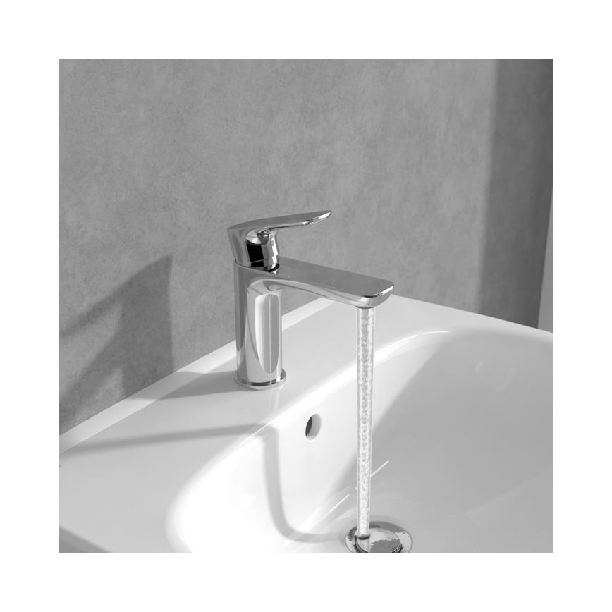Villeroy & Boch TVW10400300161 - O.NOVO 15.5 cm washbasin mixer, polished chrome