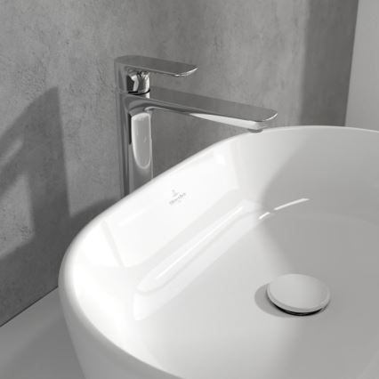 Villeroy & Boch TVW10410511061 - Washbasin mixer + waste O.NOVO 29.5 cm polished chrome