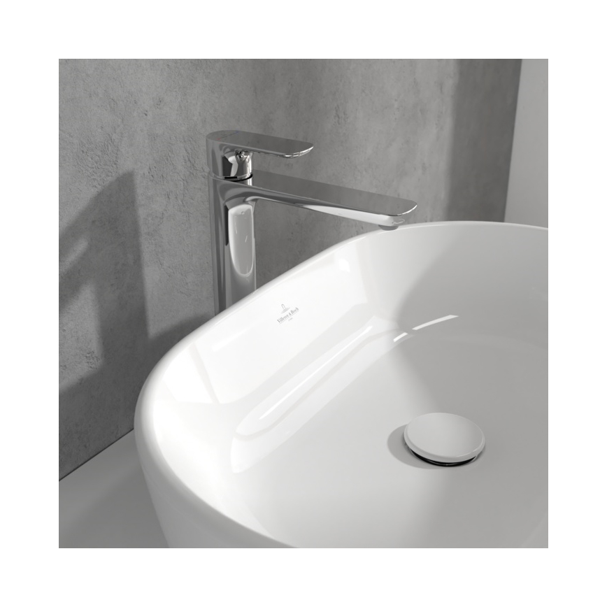 Villeroy & Boch TVW10410511061 - Washbasin mixer + waste O.NOVO 29.5 cm polished chrome
