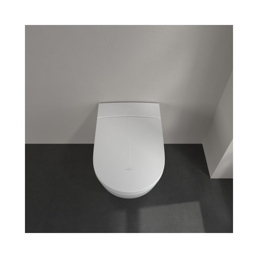 Villeroy & Boch V0E100R1 - Wall-hung bidet with SoftClose seat VICLEAN ceramic/white +remote control