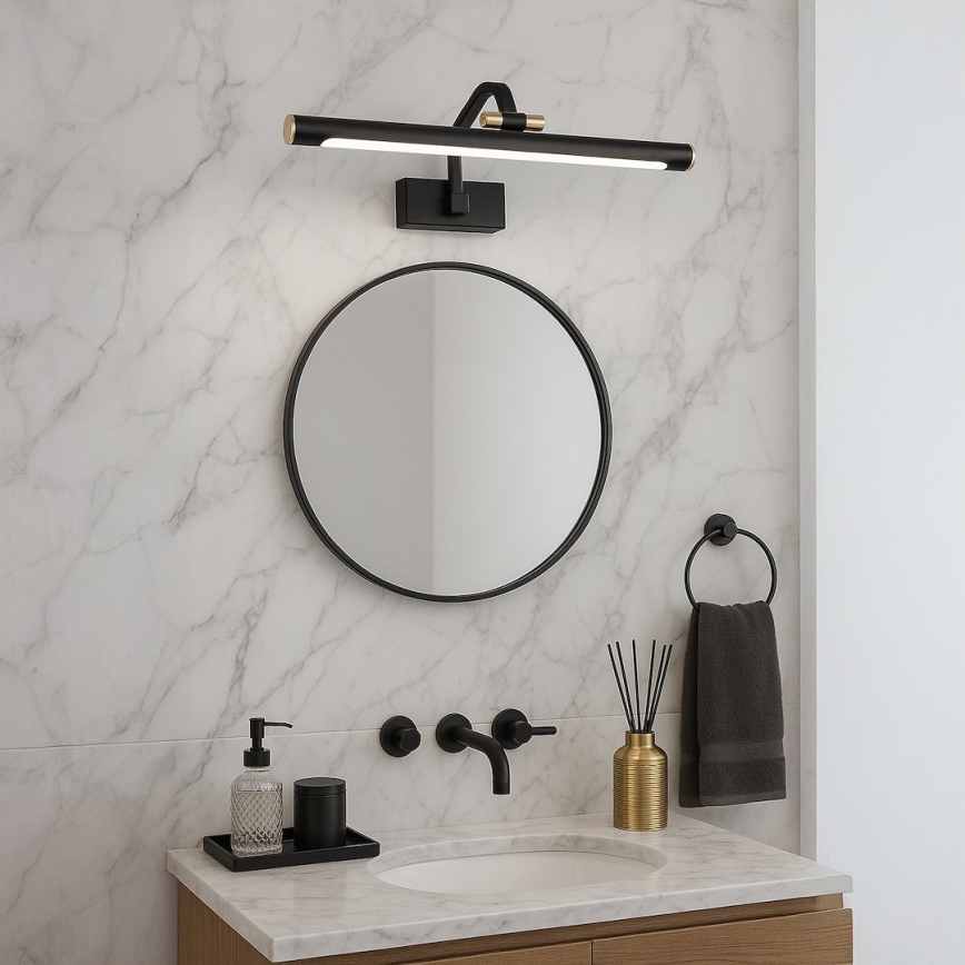 VINCI LED Bathroom Mirror Light 12W/230V, 40 cm, IP44, Black
