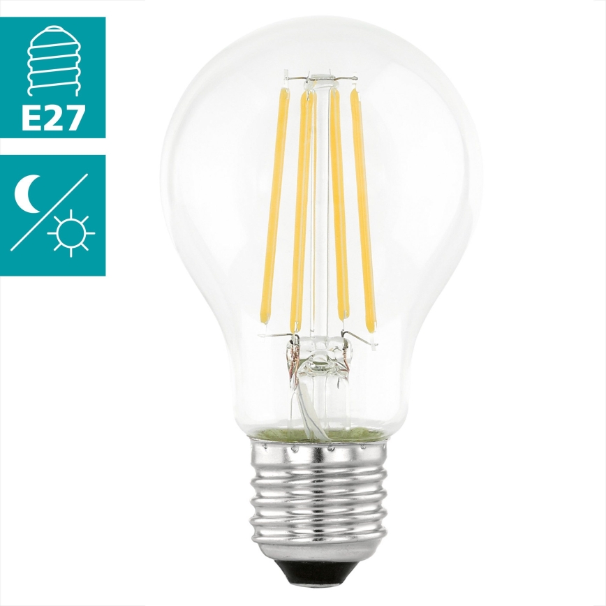 VINTAGE A60 LED bulb with dusk sensor, E27, 6W, 230V, 3000K - Eglo 11886