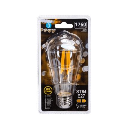 VINTAGE ST64 LED Bulb E27/16W/230V 2200K - Aigostar