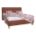 VIOLET Upholstered Bed with Mattress and Built-in Storage, 180x200 cm, Cognac Brown