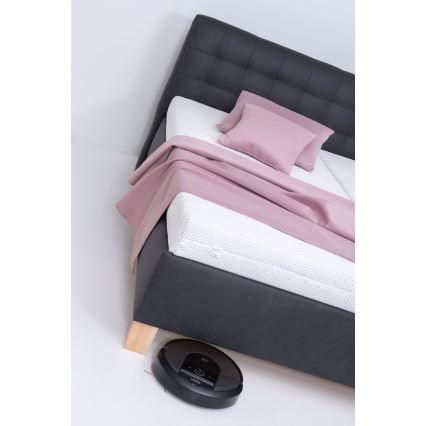 VIOLET Upholstered Bed with Mattress and Under-Bed Storage, 160x200 cm, Anthracite