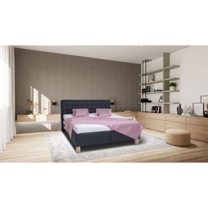 VIOLET Upholstered Storage Bed without Mattress 160x200 cm Anthracite