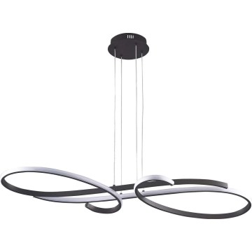 VIOLIN LED cable-suspended chandelier, 40W, 230V, black