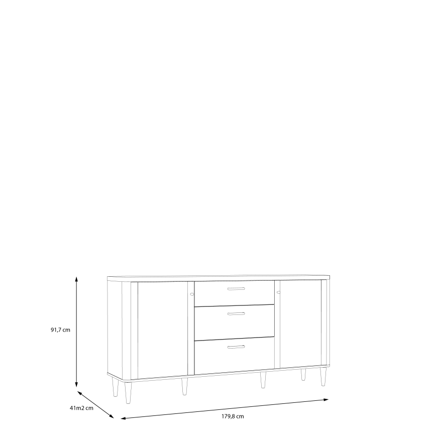 VIRO Chest of Drawers, Brown/Beige