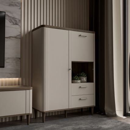 VIRO chest of drawers brown/beige