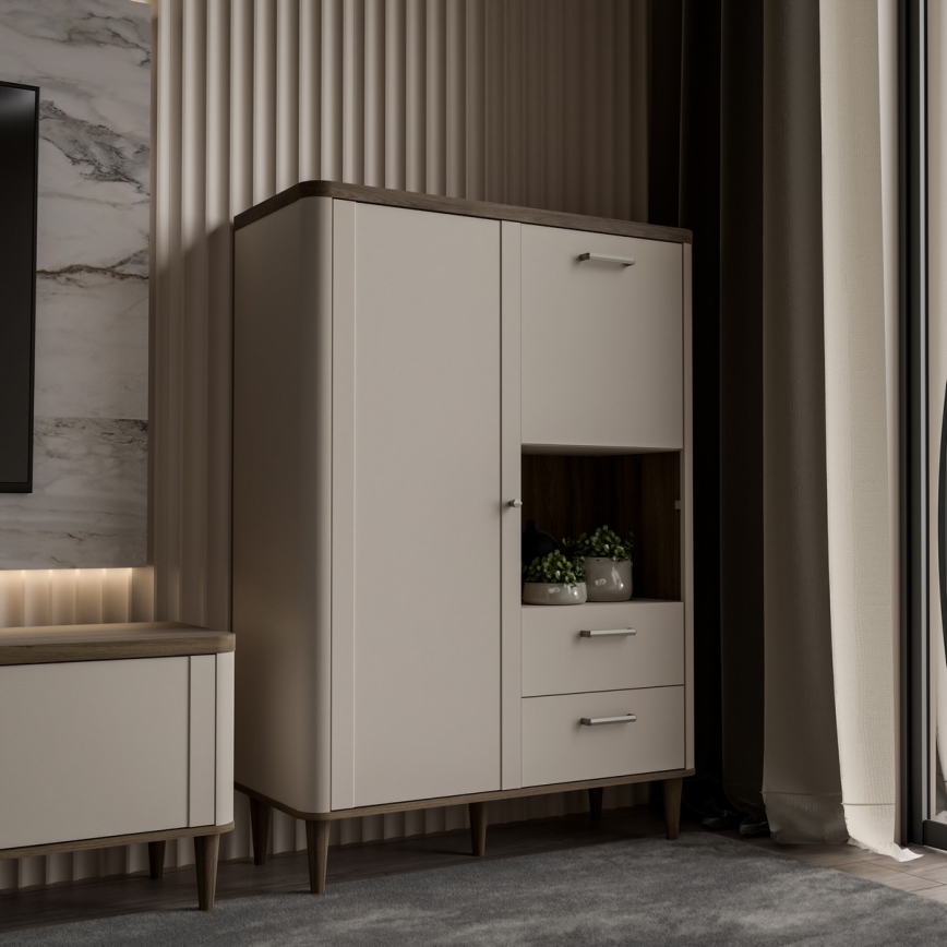 VIRO chest of drawers brown/beige