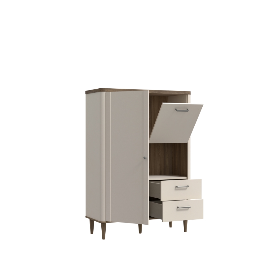 VIRO chest of drawers brown/beige