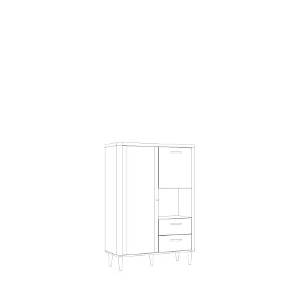 VIRO chest of drawers brown/beige