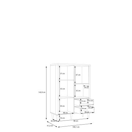 VIRO chest of drawers brown/beige