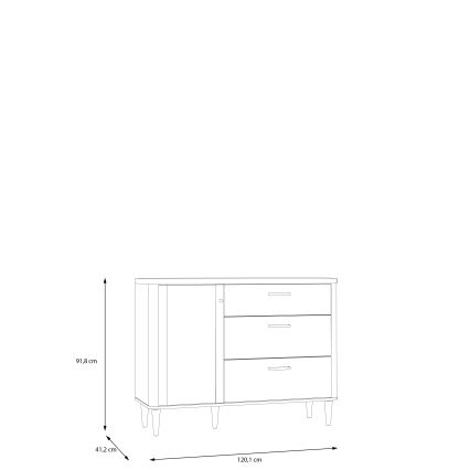 VIRO Chest of Drawers in Brown/Beige