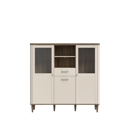 VIRO Display Cabinet, Brown/Beige