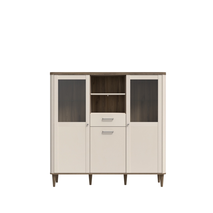 VIRO Display Cabinet, Brown/Beige
