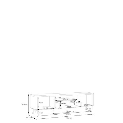 VIRO TV Stand, Brown/Beige