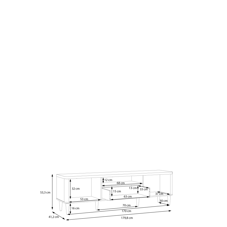 VIRO TV Stand, Brown/Beige