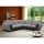 VISEU L-shaped right-hand corner sofa bed with storage, gray/black