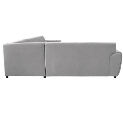 VISEU Left-Hand L-Shaped Corner Sofa Bed with Storage, Gray/White