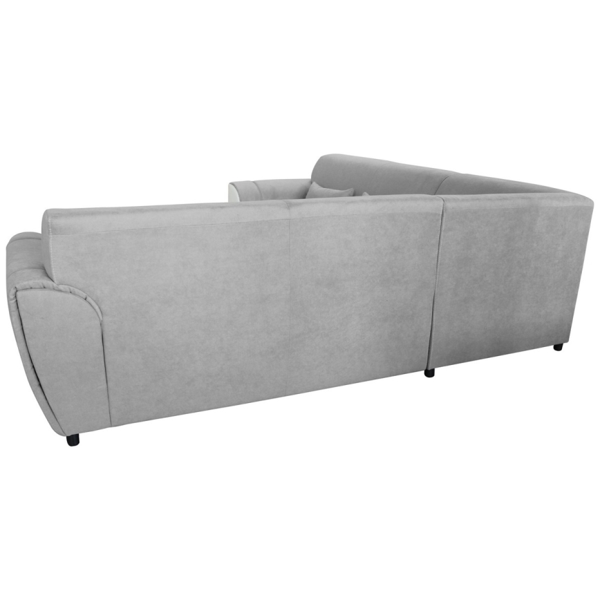 VISEU Right-hand L-shaped Sofa Bed with Storage, Grey/White