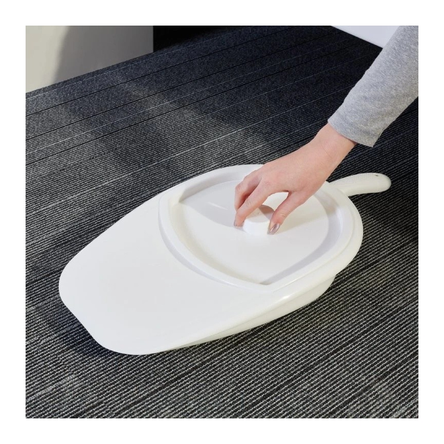 Vitility - Bedside Commode with Lid, White