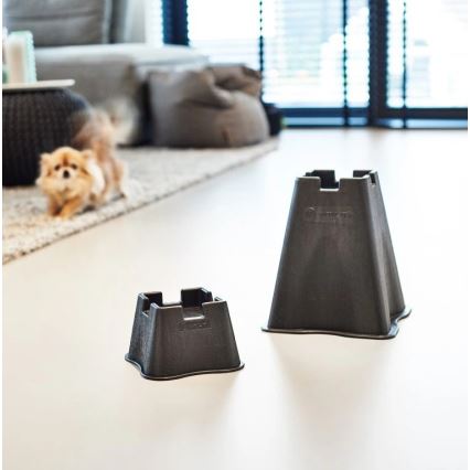 Vitility - Set of 4 Bed Risers, 7 cm, Black