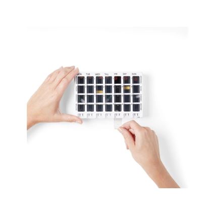 Vitility - Weekly Pill Organizer, White/Black