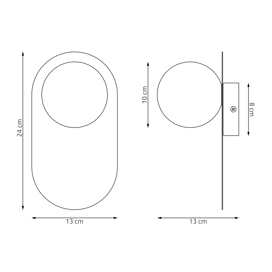 VIVA Wall Light 1xG9/8W/230V Black
