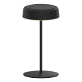 VIVIEN Dimmable Solar Rechargeable LED Table Lamp, 3W/5V, 2700K, 1600 mAh, IP54, Black