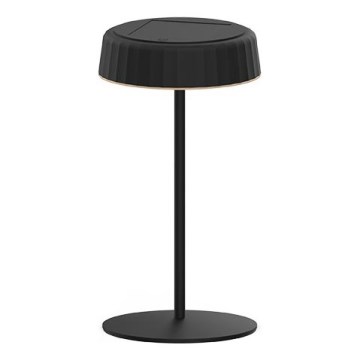 VIVIEN Dimmable Solar Rechargeable LED Table Lamp, 3W/5V, 2700K, 1600 mAh, IP54, Black