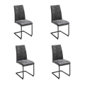 VIVIEN Dining Chairs - Set of 4, Anthracite