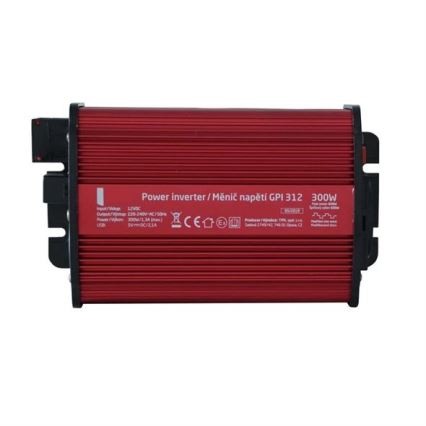 Voltage converter 300W/12/230V + USB