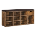 VOREN Shoe Cabinet, Brown/Black